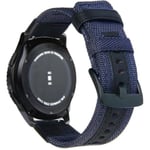 Stilsäkert Nylonarmband - Samsung Galaxy Watch S3 Frontier Blå 20mm