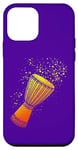 Coque pour iPhone 12 mini Art Djembé Cool et Retro pour Afrobeat ou Batterie Africain