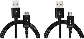 2 Câbles Micro USB de recharge et de Transfert pour MOTOROLA G ( 1 mètre + 3mètres -Noir )