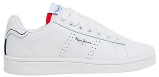 Pepe Jeans Player Basic B, Baskets Garçon, Blanc (Blanc), 7