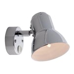 FRILIGHT Vegglampe "Classic", Krom m/bryter, inkl. G4/12V halogenpære 10W