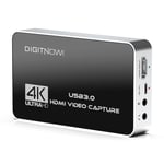 DIGITNOW! 4K Capture Card, USB3.0 HDMI Video Game Capture Card , 4Kp60 Pass-Through, Ultra-Low Latency Streaming and Recording for PS4, PS5, Xbox, Switch
