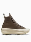 Converse Womens Weatherized Leather Run Star Hike Trainers, Truffle/Black/Egret, Size 5, Women