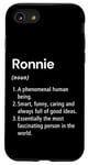 Coque pour iPhone SE (2020) / 7 / 8 Ronnie Définition du nom Dictionnaire amusant