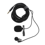 Clip On Lapel Mic Sensitive ABS 3.5mm Plug Lavalier Microphone For Phone