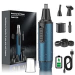 Nose Hair Trimmer for Men 2024 Painless Nose Trimmer Rechargeable Nasal Hair Trimmers for Men,Professional Nose Hair Trimmer with IPX7 Waterproof,Dual Edge Blades for Easy Cleansing