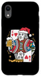 Coque pour iPhone XR King Of Hearts With Beer Jeu de cartes vintage pour amateur de bière