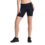 2XU Womens Aero Mid-Rise Comp 6Inch Short Black/Silver Reflective S