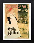 Lumartos, Vintage Poster Yvette Guilbert Tous Les Soirs, Black, A4