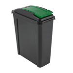 Wham Plastic Recycling Bin Kitchen Garden Rubbish Waste Dustbin 25L - Green