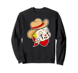 Kewpie Baby Rodeo Clown Cowboy Traditional Tattoo Flash Sweatshirt