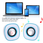 Usb Speaker Mini Computer Stereo Sound Box Loudspeaker 3.5Mm Socket