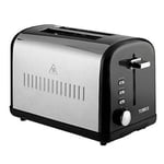 Tower Sparkle Glitz 2 Slice Black Toaster Stainless Steel T20014BL