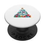 Christmas Tree Sèche-cheveux Coiffure Coiffeur Coiffeuse PopSockets PopGrip Adhésif