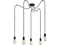 Tk Lighting Pendel Lampa Glödlampa Pendel Armatur Tk Lighting Qualle 5X60w E27 Svart 1520 - 1520