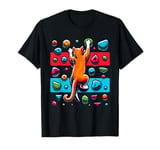 Cat Wall Climbing Boulderer Climb Rock Climber Bouldering T-Shirt