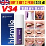 Hismile Purple Teeth Cleaner Colour Corrector Teeth Whitening Toothpaste Gel