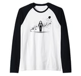 Astronaut Stars Space Raglan Baseball Tee