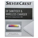 Silvercrest UV Sanitiser & Qi Wireless Charger Sterilises Phones Keys Jeweller +