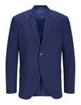 JACK & JONES Jprbushwick Harry Blazer Slim Fit Veste de Costume, Bleu médiéval/Coupe : Coupe ajustée, 56 Homme