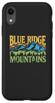 Coque pour iPhone XR Blue Ridge Mountains Retro Vintage Distressed Outdoors Art