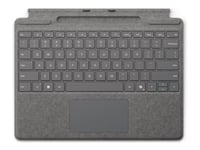 Microsoft Surface Pro Keyboard - Tangentbord - Med Pekdyna, Accelerometer, Förvarings- Och Laddningsfack För Surface Slim Pen 2 - Qwerty - Nordisk - Platina - För Surface Pro 10, Pro 11, Pro 8, Pro 9, Pro Copilot+ Pc, Pro Copilot+ Pc For Business