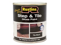 Rustins Quick Dry Step & Tile Paint Black 1 Litre RUSSTPBK1LQ