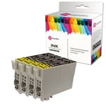 4 Black Compatible Ink Cartridge For Epson 16xl Workforce Wf-2540wf Wf-2650dwf