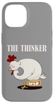 Coque pour iPhone 14 Funny Chicken The Thinker Poules pondeuses Oeufs Poulailler Farmer