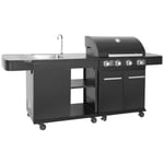 Cook'in Garden - Cuisine Extérieure Modulable Fyra - 4 Brûleurs