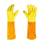 Ahlsen - Gants de jardinage longs peau de mouton peau de vache anti-usure apiculture soudage électrique arc argon couteau anti-coupure m