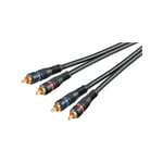 Cable Audio 2x Cinch - 2x Cinch St/St 3,00m ofc Cable (50119) - Goobay