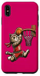 Coque pour iPhone XS Max Belle idée cadeau design drôle chat qui fait du basketball