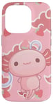 iPhone 14 Pro Cute Kawaii Axolotl Cat Aesthetic Pink Cloud Case