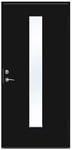 Swedoor ytterdør ECO Tower NCS S9000-N sort klart glass 100 x 210 venstre