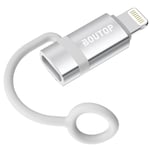 BOUTOP 2023 [Apple MFi Certified] 36W USB C to Lightning Adapter for Fast Charging Compatible with iPhone, iPad - [1 Pack, Silver]