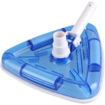 Cyslmuk - Brosse de Piscine pour Pompe, Skimmer - aspirateur avec Un raccord de 32/38mm, Triangulaire, Blanc/Bleu (Transparent)