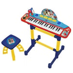 Keyboard med mikrofon och pall Paw Patrol Musikinstrument barn piano 02523