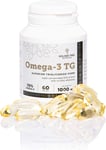 Omega 3 1000Mg Capsules - Pure Fish Oil in Omega 3 Triglyceride Form with 800Mg