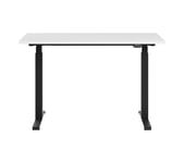 Bureau assis debout électrique FLEX PRO L.120-P.80 cm blanc / noir