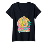 Womens Barbie - Cali Dream 80's Outfit V-Neck T-Shirt