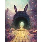 Doppelganger33 LTD Down The Rabbit Hole Alice In Wonderland Easter Bunny Tunnel Large Wall Art Poster Print Thick Paper 18X24 Inch