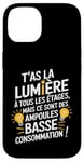 Coque pour iPhone 14 T’as La Lumière À Tous Les Étages Mais Ampoules Basse Conso