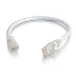 C2G 83484 0.30m Cat6 Booted Unshielded Network Patch Cable - White , for Personal Computer