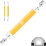 Ampoule R7S led 118mm 20W Dimmable,Lumière naturelle 4500K 500LM,LED R7S cob Tubes pour Projecteur,Linéaire Remplacer Lampe Halogène J118