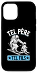 Coque pour iPhone 13 Tel père tel fils accessoire ski skieur humour