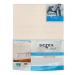 SETEX Protège-matelas molletonné , 90 x 190 cm, Elastique, 100 % Coton, Basic, Naturel blanc cassé, 1607 090190 001 001