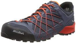 Salewa MS Wildfire Gore-TEX Chaussures de Randonnée Basses, Ombre Blue/Fluo Orange, 40.5 EU