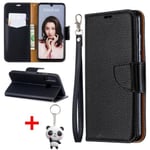 Solid Couleur Luxe Housse Huawei P30 Lite Housse Flip Case Portefeuille Etui Pour Huawei P30Lite - Noir