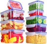 Plastic Airtight Food Storage Containers - 9 Containers & Lids Tupperware set